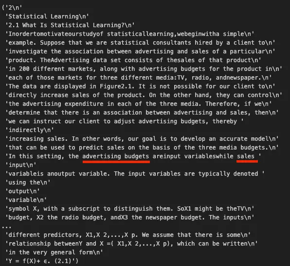 similarity search results